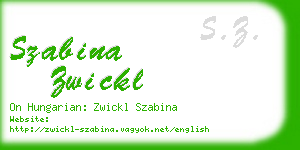 szabina zwickl business card